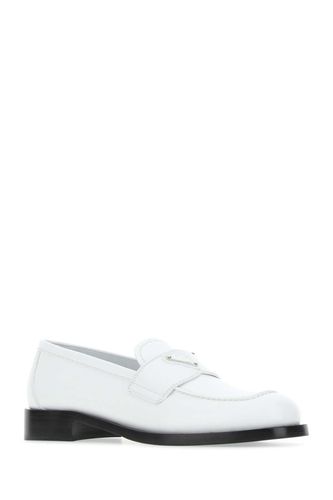 Prada White Leather Loafers - Prada - Modalova