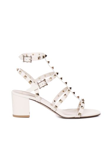 Rockstud Sandal In Calfskin - Valentino Garavani - Modalova