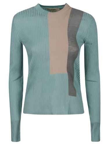 Fendi Color-block Silk Sweater - Fendi - Modalova