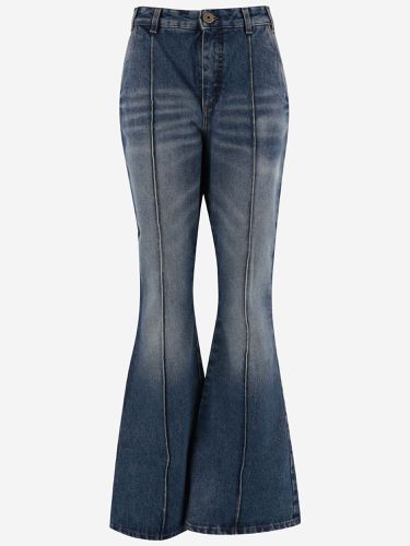 Balmain Cotton Denim Flared Jeans - Balmain - Modalova