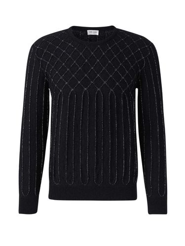 Crewneck Long-sleeved Sweater - Saint Laurent - Modalova