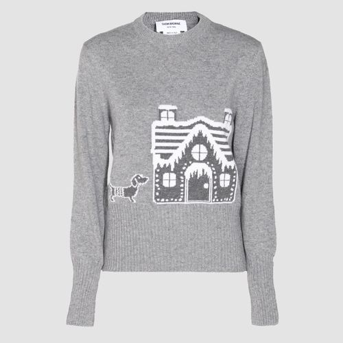 Thom Browne Grey Wool Knitwear - Thom Browne - Modalova