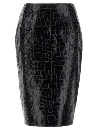 Versace Croc Skirt - Versace - Modalova