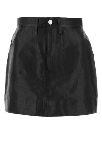 RE/DONE Black Leather Mini Skirt - RE/DONE - Modalova