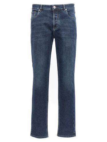 Logo Embroidery Stretch Jeans - Brunello Cucinelli - Modalova