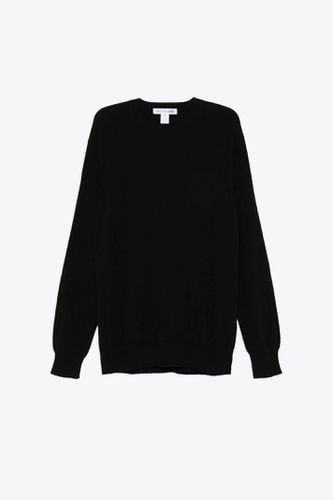 Mens Sweater Knit Black wool oversized crewneck sweater - Comme des Garçons Shirt - Modalova