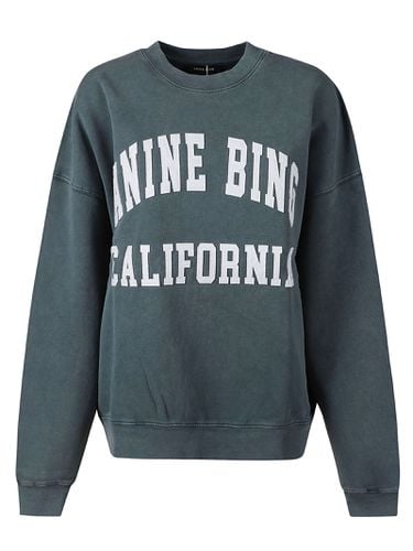 Rib Trim Logo Print Sweatshirt - Anine Bing - Modalova