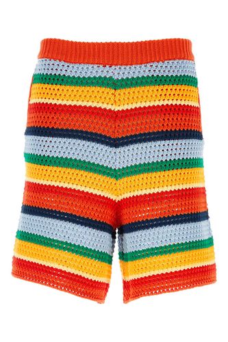 Embroidered Cotton Bermuda Shorts - Marni - Modalova