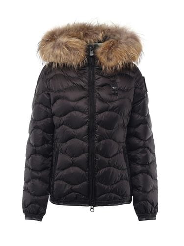 Down Jacket With Fur Trim Aldie - Blauer - Modalova