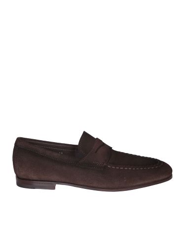 Santoni Brown Tdm Suede Loafer - Santoni - Modalova