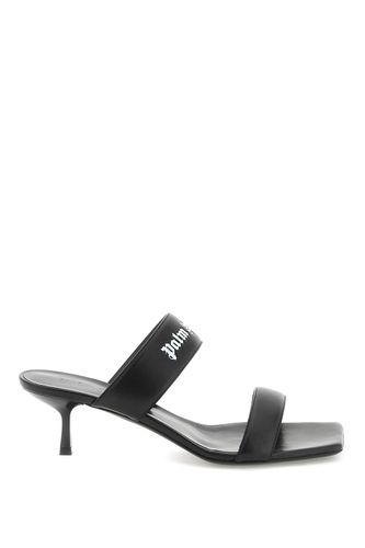 Palm Angels Leather Mules With Logo - Palm Angels - Modalova