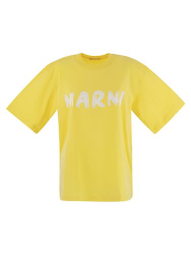 Cotton Jersey T-shirt With Print - Marni - Modalova