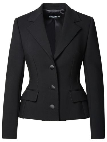 Jacket In Stretch Wool Canvas - Dolce & Gabbana - Modalova