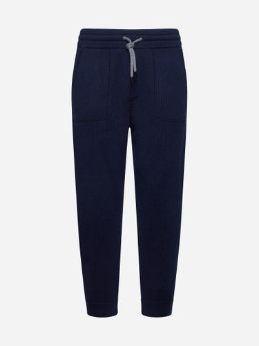 Blue Cashmere Knit Joggers - Brunello Cucinelli - Modalova