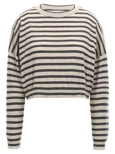 Lurex Stripes Sweater - Brunello Cucinelli - Modalova