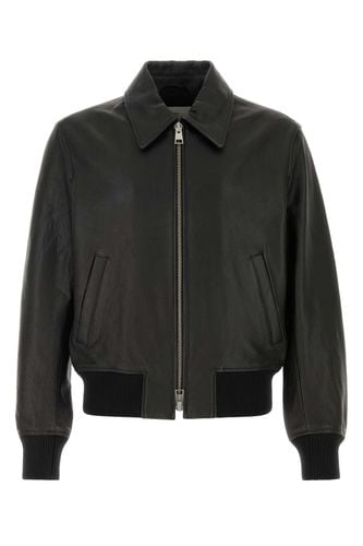 Leather Jacket - Ami Alexandre Mattiussi - Modalova