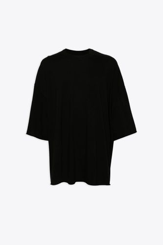 Tommy T Black cotton oversized t-shirt with raw-cut hems - Tommy T - DRKSHDW - Modalova
