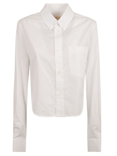 Marni Cropped Shirt In White Cotton - Marni - Modalova