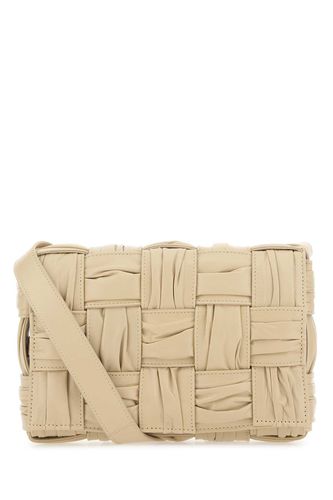 Beige Leather Cassette Crossbody Bag - Bottega Veneta - Modalova