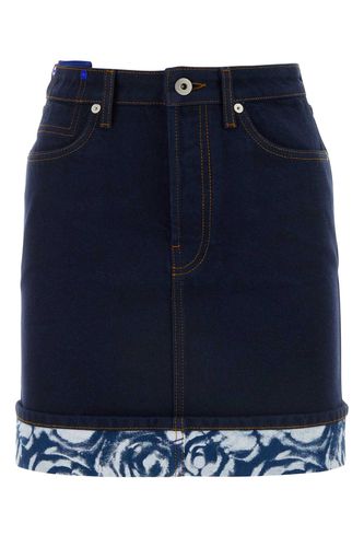 Burberry Dark Blue Denim Mini Skirt - Burberry - Modalova