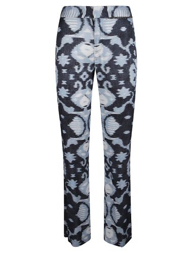 Printed Fitted Trousers - Bazar Deluxe - Modalova