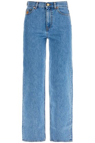 Light Blue Cotton Jeans With Distinctive Embroidery - Blazé Milano - Modalova