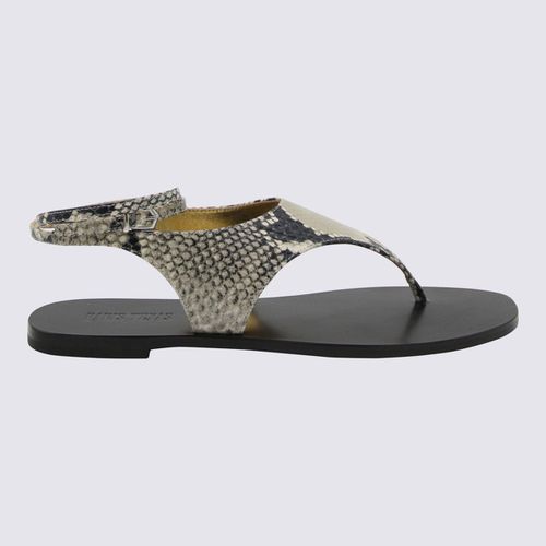Grey Leather Amalfi Sandals - Paris Texas - Modalova