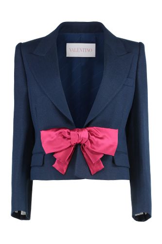 Short Jacket With Applied Bow - Valentino Garavani - Modalova