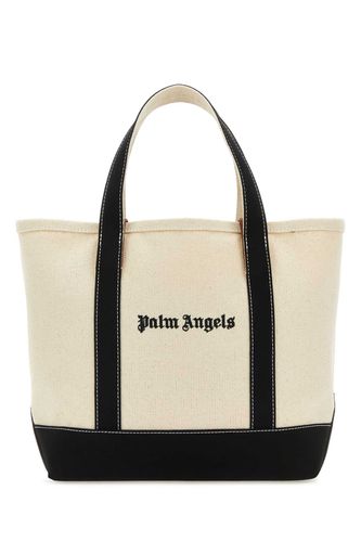 Ivory Canvas Shopping Bag - Palm Angels - Modalova
