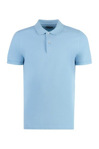 Short Sleeve Cotton Polo Shirt - Tom Ford - Modalova