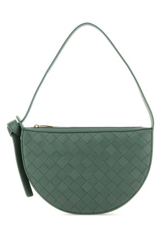 Sage Green Leather Mini Sunrise Shoulder Bag - Bottega Veneta - Modalova