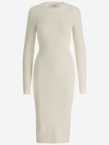 Cotton Blend Knit Long Dress - Ami Alexandre Mattiussi - Modalova
