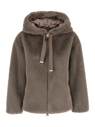 Jacket With Drawstring Hood In Ecofur Woman - Herno - Modalova