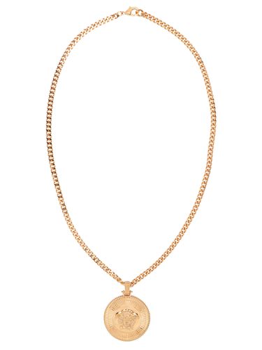 Brass Medusa Biggie Necklace - Versace - Modalova