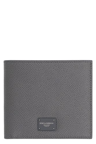 Leather Flap-over Wallet - Dolce & Gabbana - Modalova