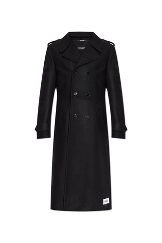 Double Breasted Straight Hem Coat - Dolce & Gabbana - Modalova