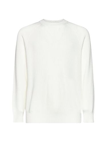 Cotton Rib Sweater With Raglan Sleeve - Brunello Cucinelli - Modalova
