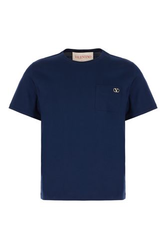 Navy Blue Cotton T-shirt - Valentino Garavani - Modalova