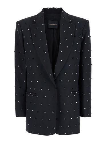 Guia Blazer With All-over Crystal Decorations In Tech Fabric Woman - The Andamane - Modalova