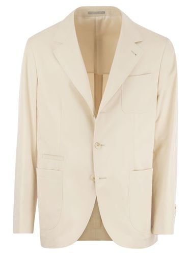 Cotton And Cashmere Deconstructed Jacket With Patch Pockets - Brunello Cucinelli - Modalova