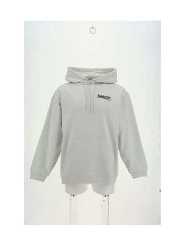 Sweatshirt With Hood And Logo - Balenciaga - Modalova