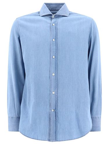 Buttoned Denim Shirt - Brunello Cucinelli - Modalova