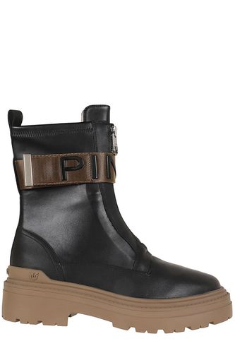 Logo Detailed Zipped Ankle Boots - Pinko - Modalova