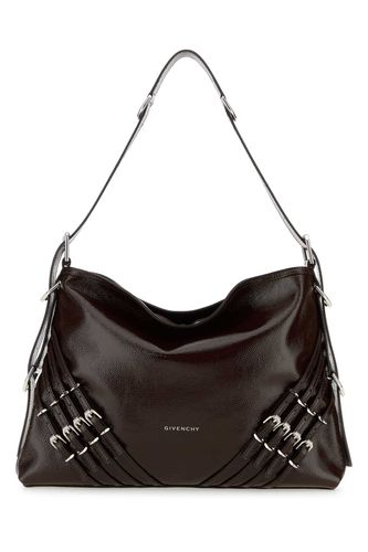 Dark Brown Leather Medium Voyou Shoulder Bag - Givenchy - Modalova