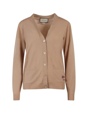 Gucci Wool Logo Cardigan - Gucci - Modalova