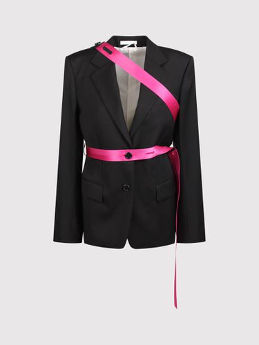 Helmut Lang Wool Blazer With Belt - Helmut Lang - Modalova