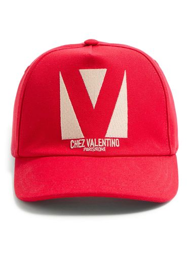 Chez Valentino Cotton Baseball Cap With Embroidery - Valentino Garavani - Modalova