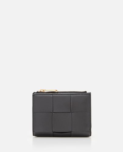 Bi-fold Leather Zip Wallet - Bottega Veneta - Modalova