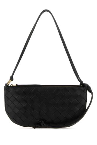 Black Leather Gemelli Shoulder Bag - Bottega Veneta - Modalova