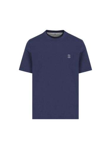 Logo Printed Crewneck T-shirt - Brunello Cucinelli - Modalova